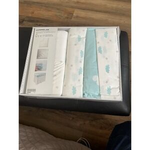 Himmelsk Ikea Blue White Star Baby Cloud Print Crib Bedding Set 4 pc 103.195.64